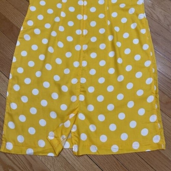 Vintage Retro Dress by Habits Size 14 Yellow Polka Dot Made in USA RUNS SMALL - Picture 13 of 16
